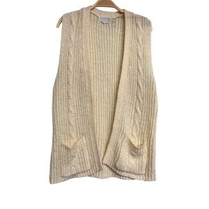 Vintage The May Co‎ Cable Knit Open Cardigan